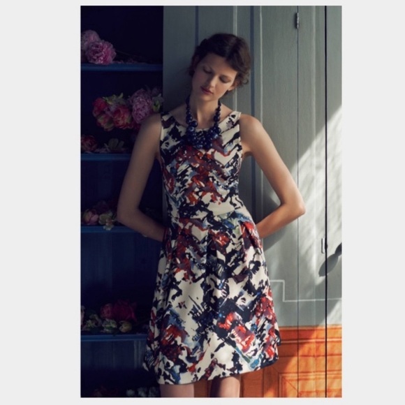 Anthropologie Maeve Capelle Multicolored Abstract Sleeveless Dress in M - Picture 4 of 11